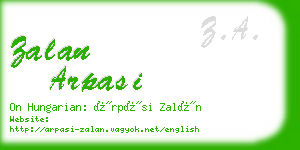 zalan arpasi business card